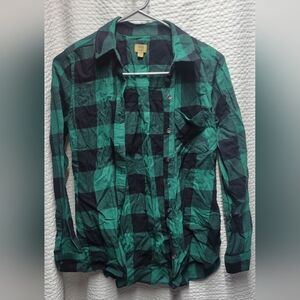 True Craft Green and Black Checkered Shirt